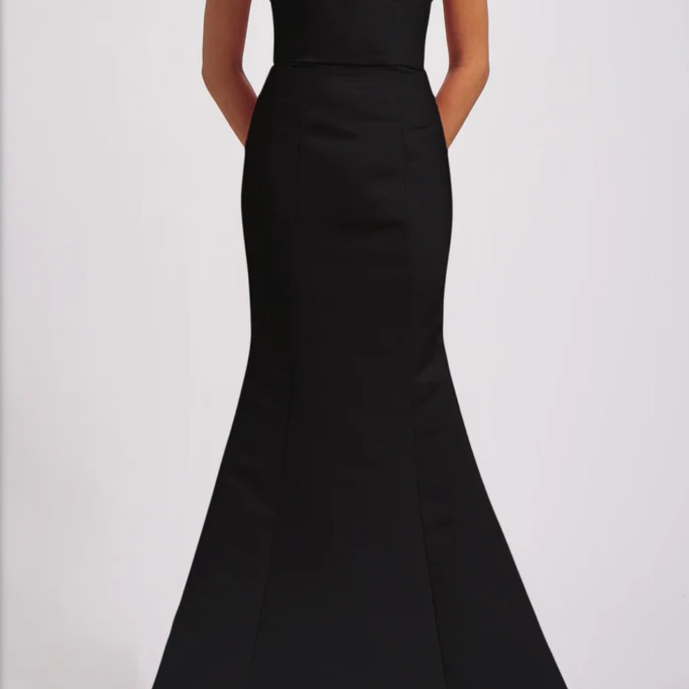 Amsale Jaylin Dress - Size 2 - Black Strapless Gown - GB097A